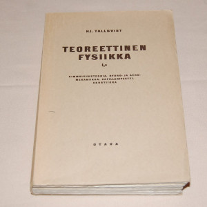 Hj. Tallqvist Teoreettinen fysiikka I,2